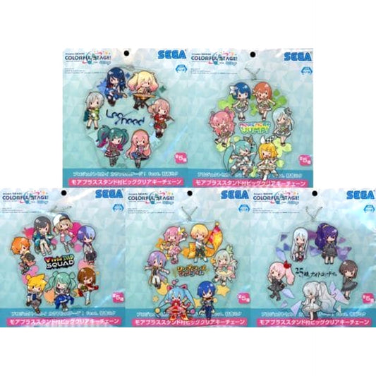 Hatsune Miku: Colorful Stage! Leo/Need & Others All 5 Types Set More Plus Big Clear Keychain with Stand Keychains [USED]