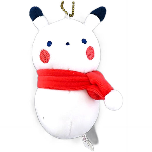 Pikachu Snowman Pokemon Ball Chain Mascot Its'Demo Limited Key Chain [USED]