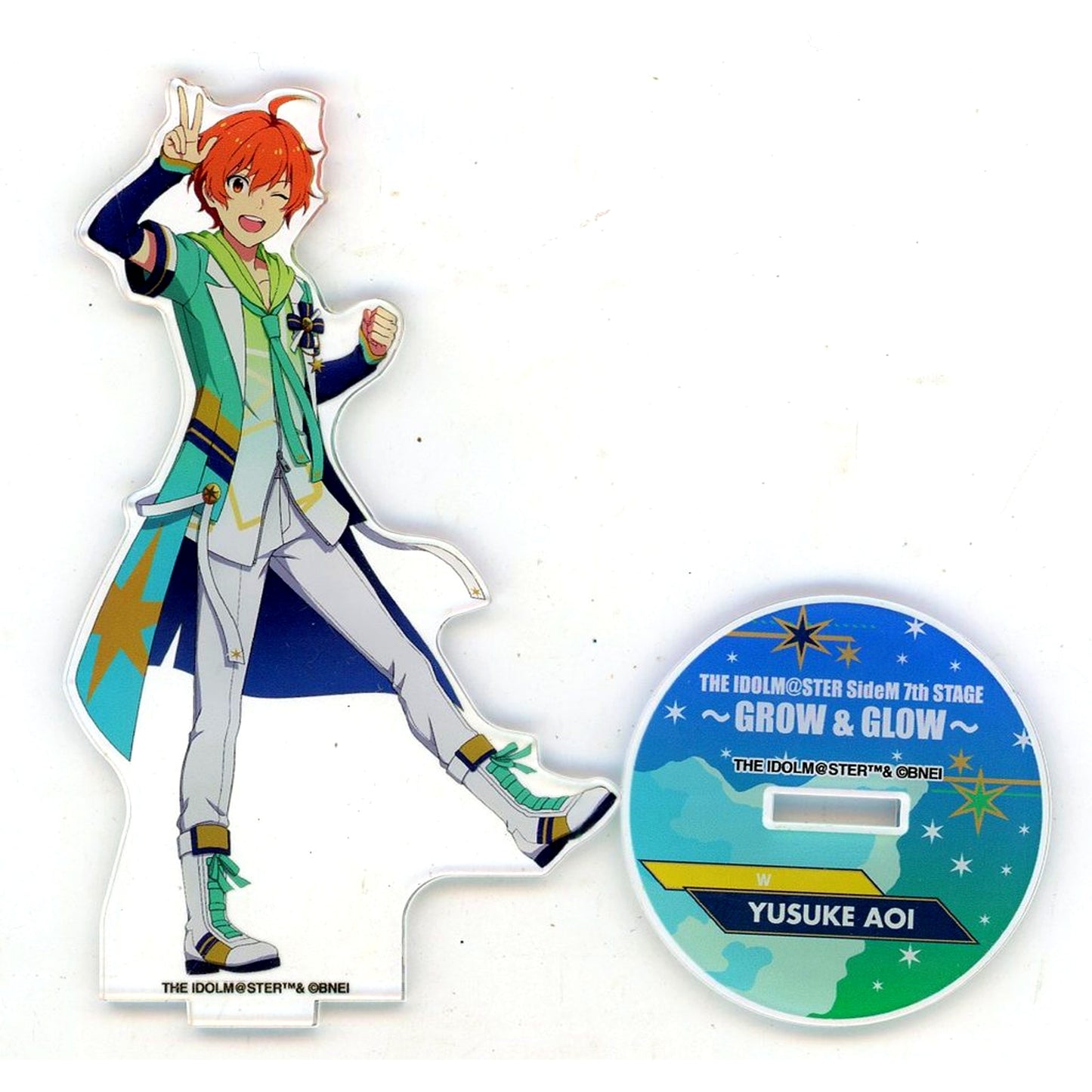 Yusuke Aoi The Idolmaster SideM 7th Stage Grow & Glow Commemorative Official Acrylic Stand [USED]