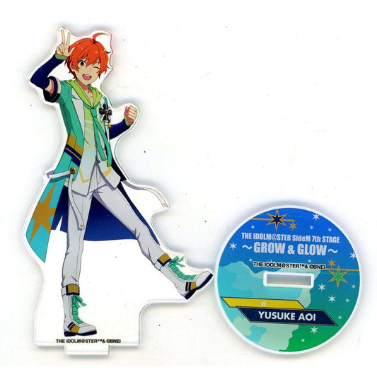 Yusuke Aoi The Idolmaster SideM 7th Stage Grow & Glow Commemorative Official Acrylic Stand [USED]