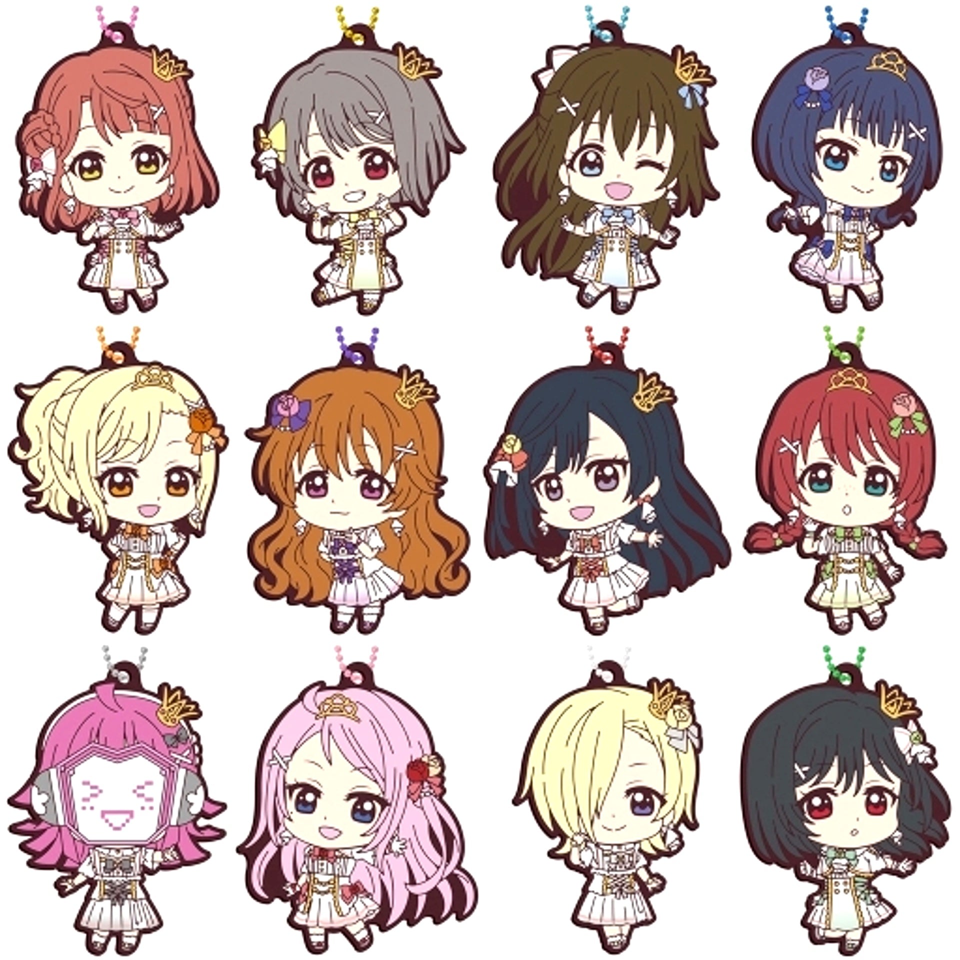 Set of 12 Love Live! Nijigasaki High School Idol Club Capsule Rubber Mascot 09 [USED]