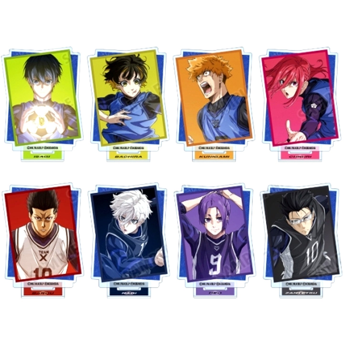 Set of 8 Blue Lock Trading Character Visual Acrylic Stand [USED]