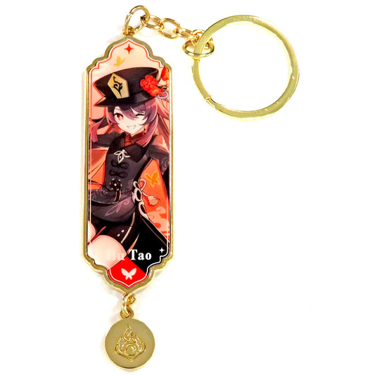 Hu Tao Genshin Impact Fragrance in Thaw Character Wish Portrait Metal Keychain [USED]
