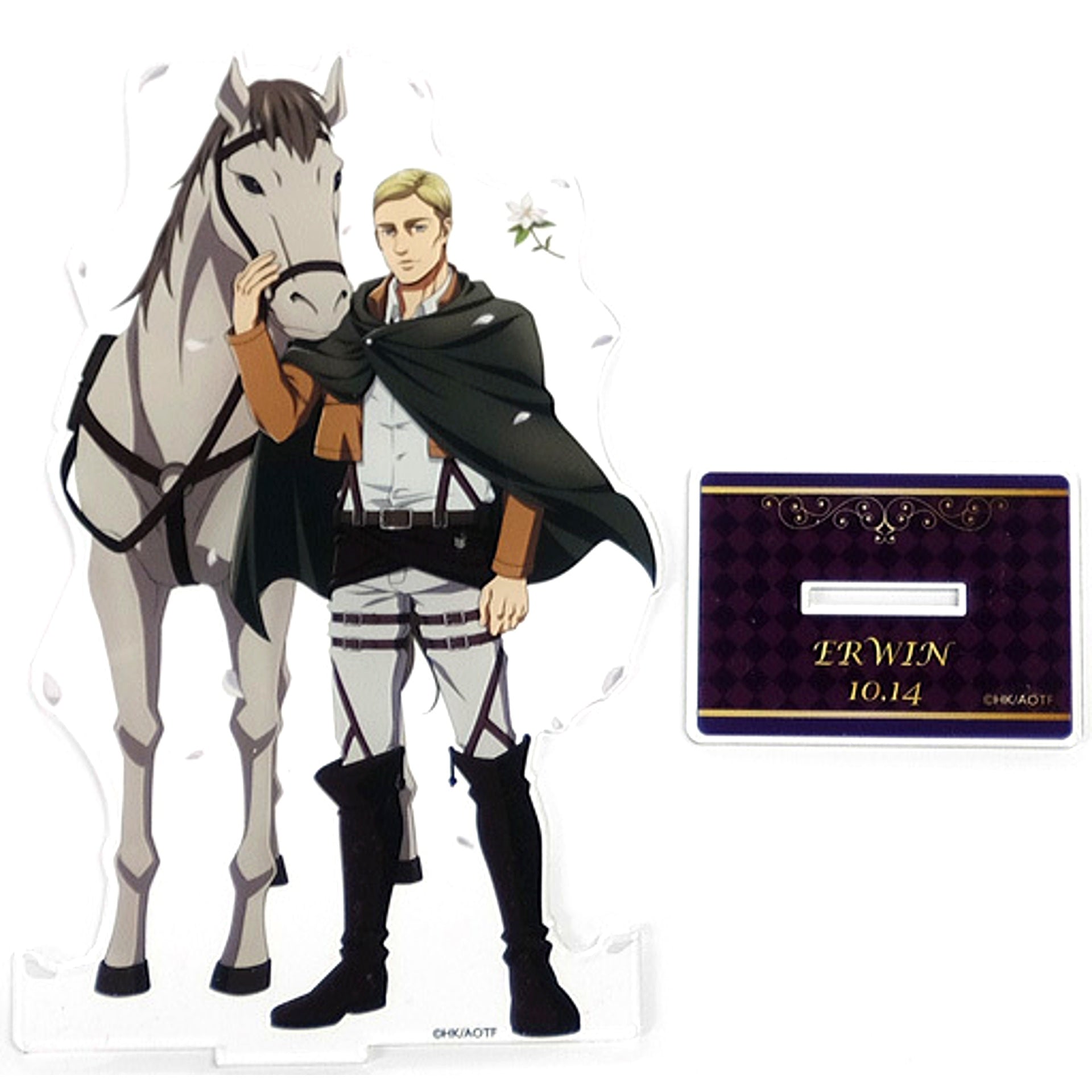 Erwin Smith Attack on Titan x Sanrio Characters Acrylic Stand M Birthday Drawn 2022 [USED]