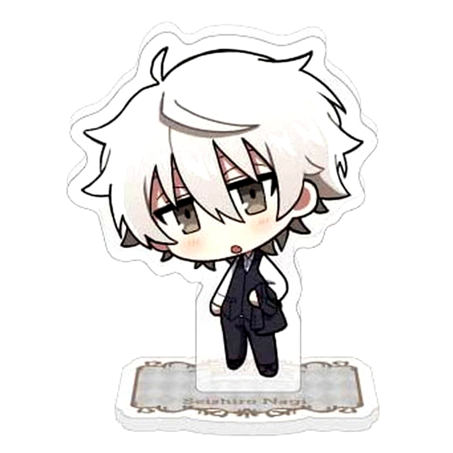 Seishiro Nagi Blue Lock Anime Broadcast Commemoration Fair in Hands Trading Chibi Acrylic Stand [USED]
