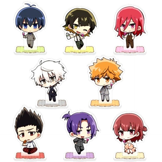 Set of 8 Trading Chibi Character Acrylic Stand Blue Lock Anime Broadcast Commemoration Fair in Hands [USED]