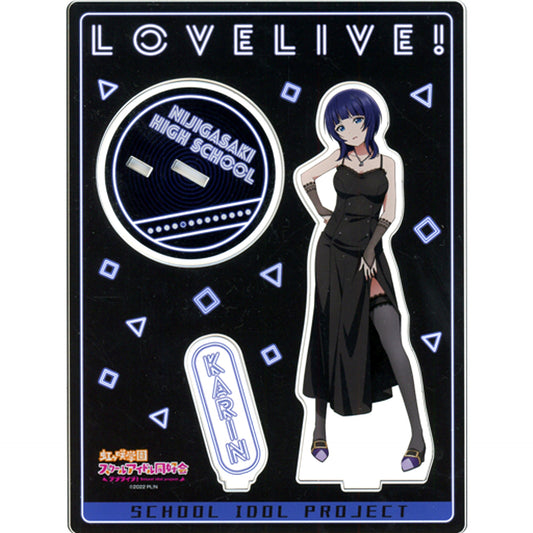 Karin Asaka Big Acrylic Stand Love Live! Nijigasaki High School Idol Club BLACK COLLECTION by ZOZOTOWN [USED]