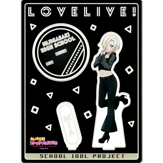 Mia Taylor Big Acrylic Stand Love Live! Nijigasaki High School Idol Club BLACK COLLECTION by ZOZOTOWN [USED]