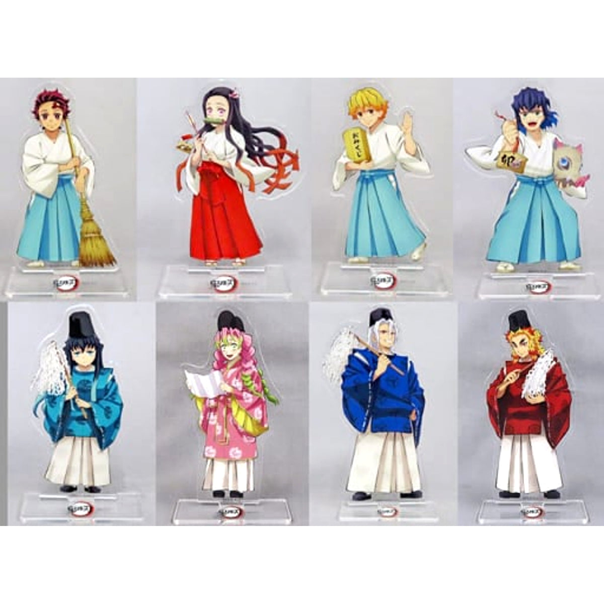 Demon Slayer: Kimetsu no Yaiba Tanjiro Kamado & Others All 8 Types Set Happy New Year Tanjiro & His Friends & New Year's Visit Illustration Acrylic Stand C101 Limited Acrylic Stands [USED]