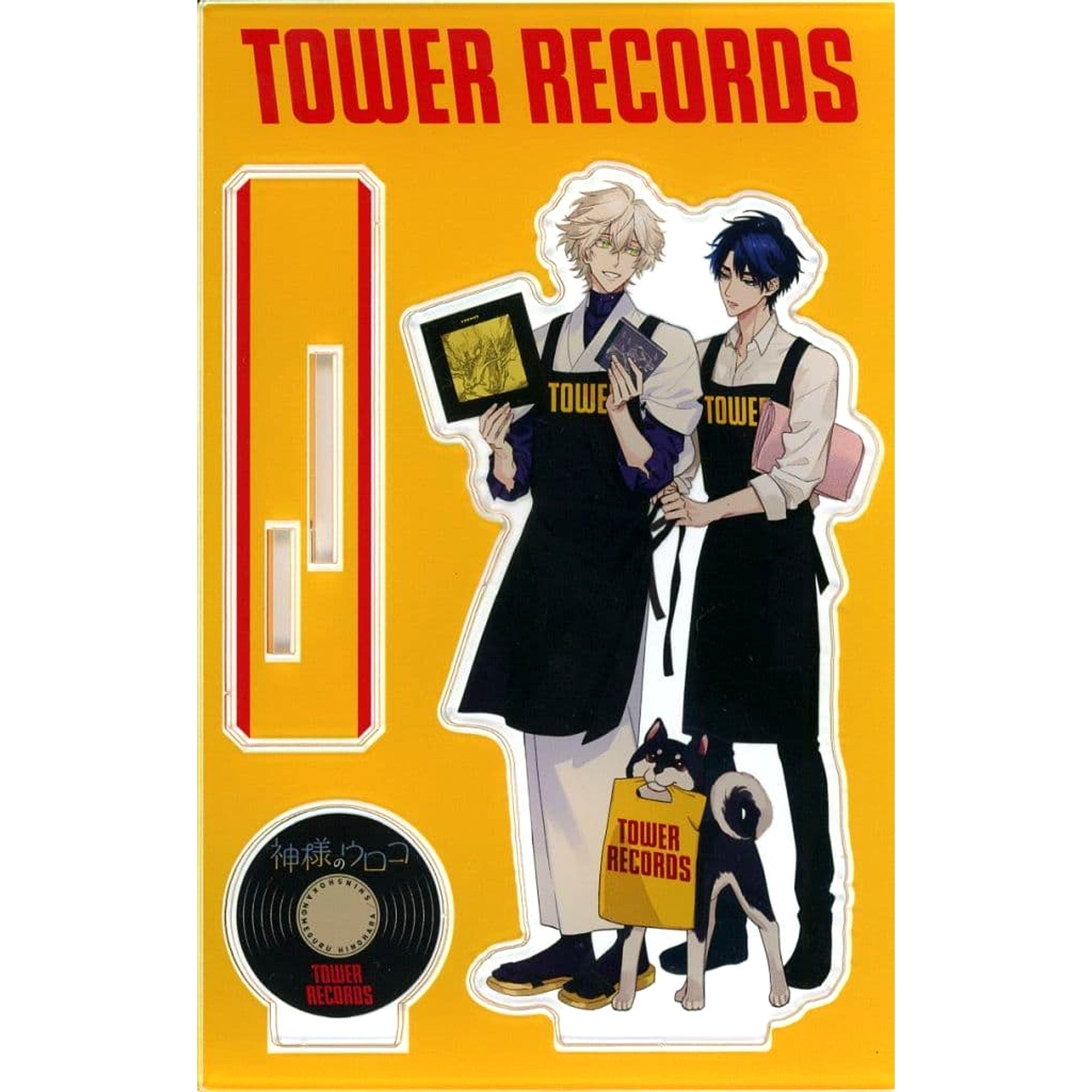 Scale and Tomoharu Kami-sama no Uroko Acrylic Stand Newly Drawn Illustration by Meguru Hinobara x TOWER RECORDS Cheri+ 10th Anniversary Exhibition Goods [USED]