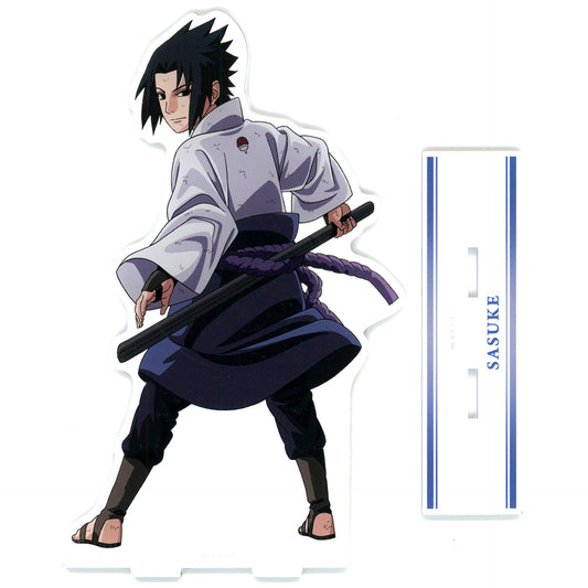 Sasuke Uchiha Naruto Shippuden Fighting Back Ver. Illustration Extra Large Acrylic Stand [USED]