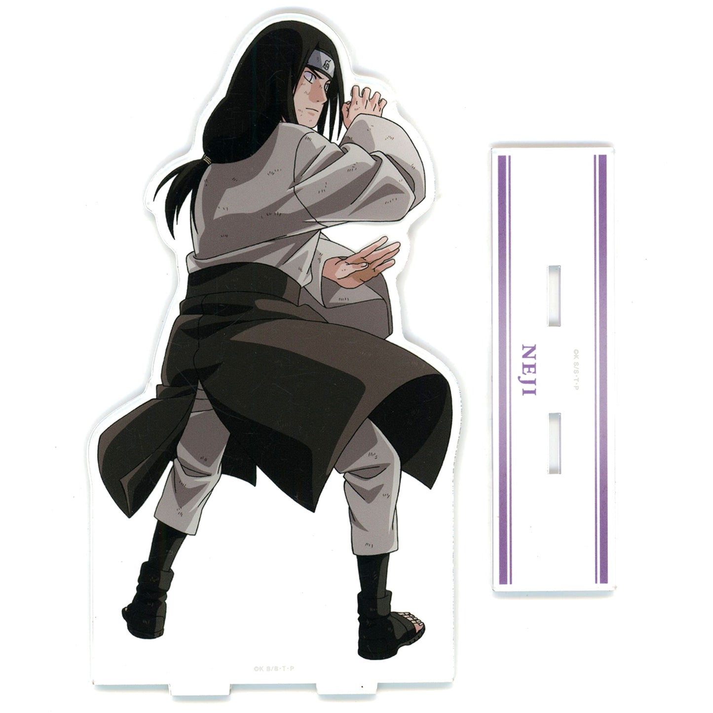 Neji Hyuga Naruto Shippuden Fighting Back Ver. Illustration Extra Large Acrylic Stand [USED]