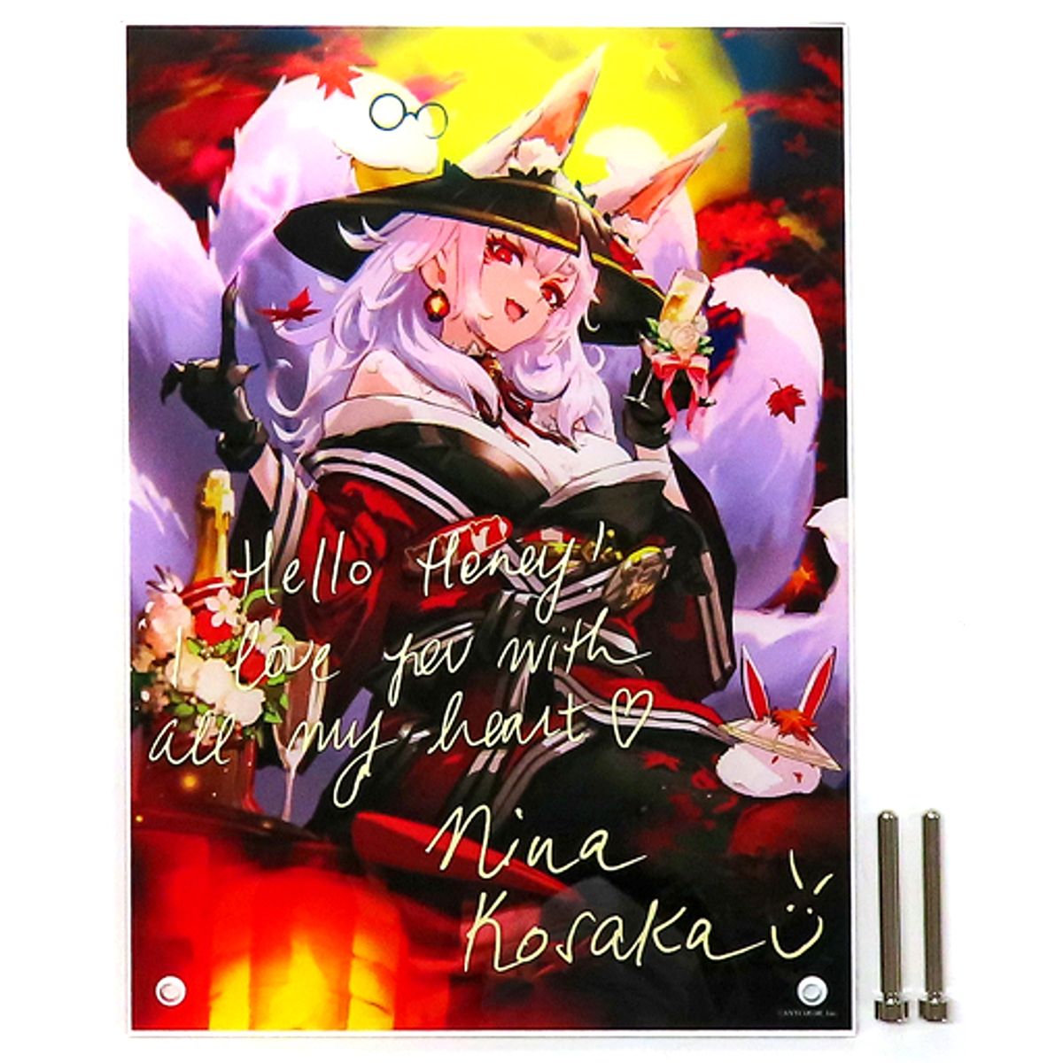 Nina Kosaka Autographed Message Acrylic Panel Virtual YouTuber Nijisanji 2022 [USED]