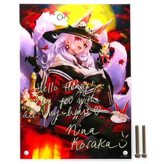 Nina Kosaka Autographed Message Acrylic Panel Virtual YouTuber Nijisanji 2022 [USED]