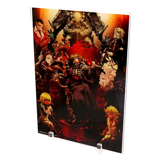 Ainz & Floor Guardians 1. Kujibikido Overlord IV Online Kuji Ver. 2 B-1 Prize Acrylic Panel [USED]