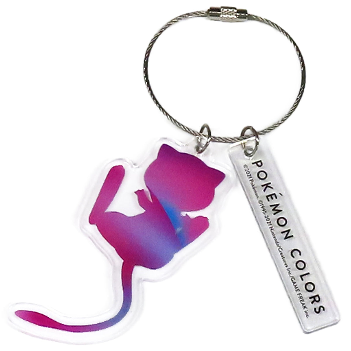 Mew Pokemon Acrylic Keychain Experience-Based Exhibition Pokemon Colors Limited [USED]