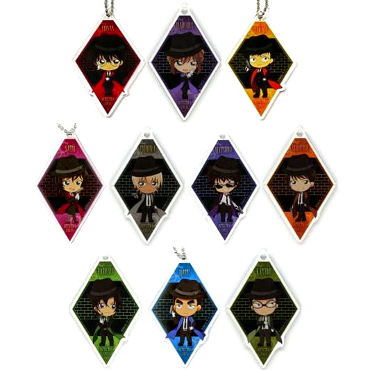 Set of 10 Detective Conan Niitengo Acrylic Keychain Old Suit ver. [USED]
