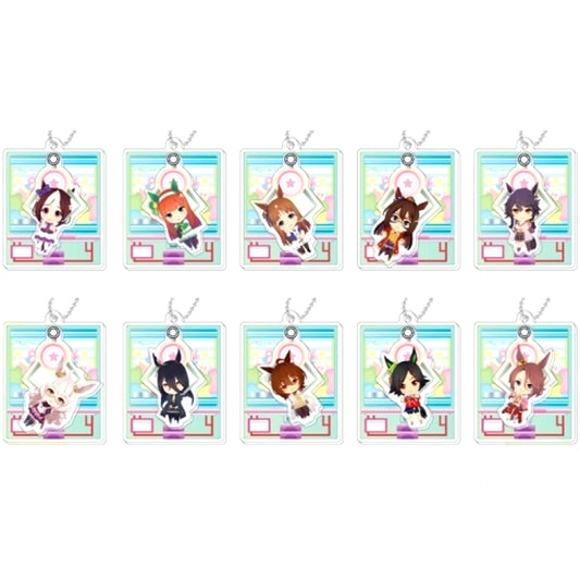 Set of 10 Umamusume Pretty Derby PuraPura Acrylic Keychain A BOX [USED]