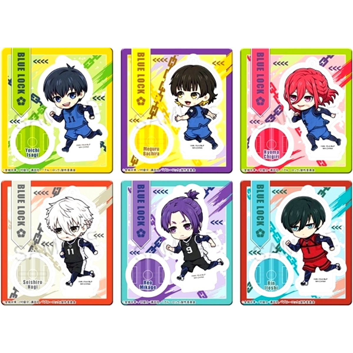 Set of 6 Blue Lock Tokotoko Acrylic Stand [USED]