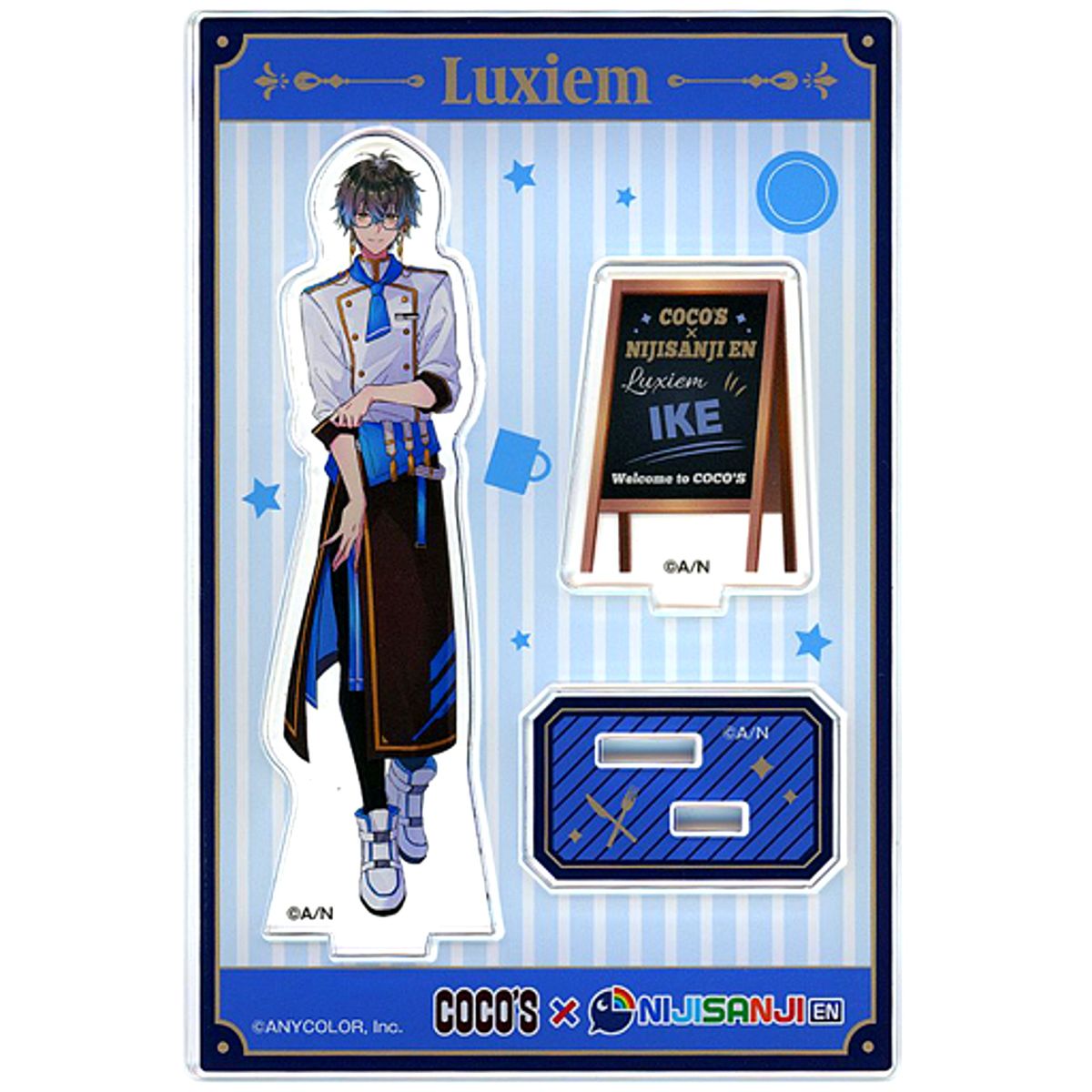 Ike Eveland Virtual YouTuber Nijisanji Original Acrylic Stand Panel COCO'S x Virtual YouTuber NIJISANJI & NIJISANJI EN Eat It All! Delicious Entertainment Streaming Now / Luxiem as COCO'S staff!? [USED]