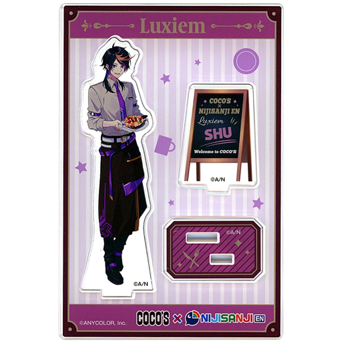 Shu Yamino Virtual YouTuber Nijisanji Original Acrylic Stand Panel COCO'S x Virtual YouTuber NIJISANJI & NIJISANJI EN Eat It All! Delicious Entertainment Streaming Now / Luxiem as COCO'S staff!? [USED]