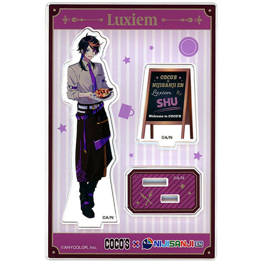 Shu Yamino Virtual YouTuber Nijisanji Original Acrylic Stand Panel COCO'S x Virtual YouTuber NIJISANJI & NIJISANJI EN Eat It All! Delicious Entertainment Streaming Now / Luxiem as COCO'S staff!? [USED]