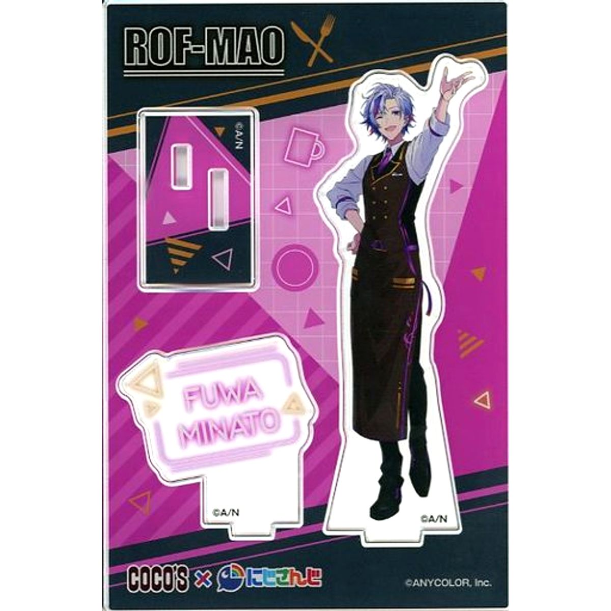Fuwa Minato Virtual YouTuber Nijisanji Original Acrylic Stand Panel COCO'S x Virtual YouTuber NIJISANJI & NIJISANJI EN Eat It All! Delicious Entertainment Streaming Now / Luxiem as COCO'S staff!? [USED]