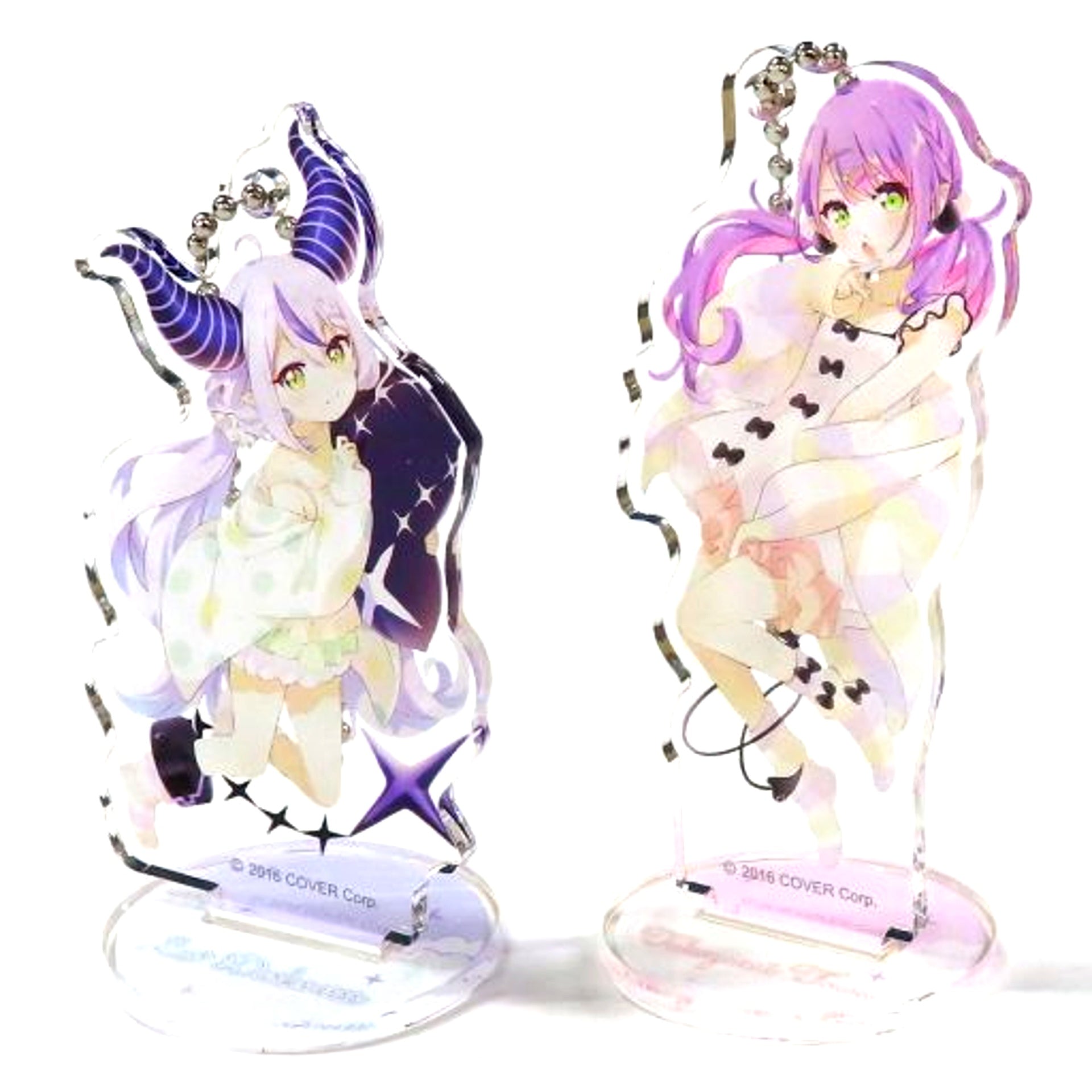 Set of 2 Tokoyami Towa & La+ Darknesss hololive Acrylic Stand Keychain Set Namori Illust Cap Tore [USED]
