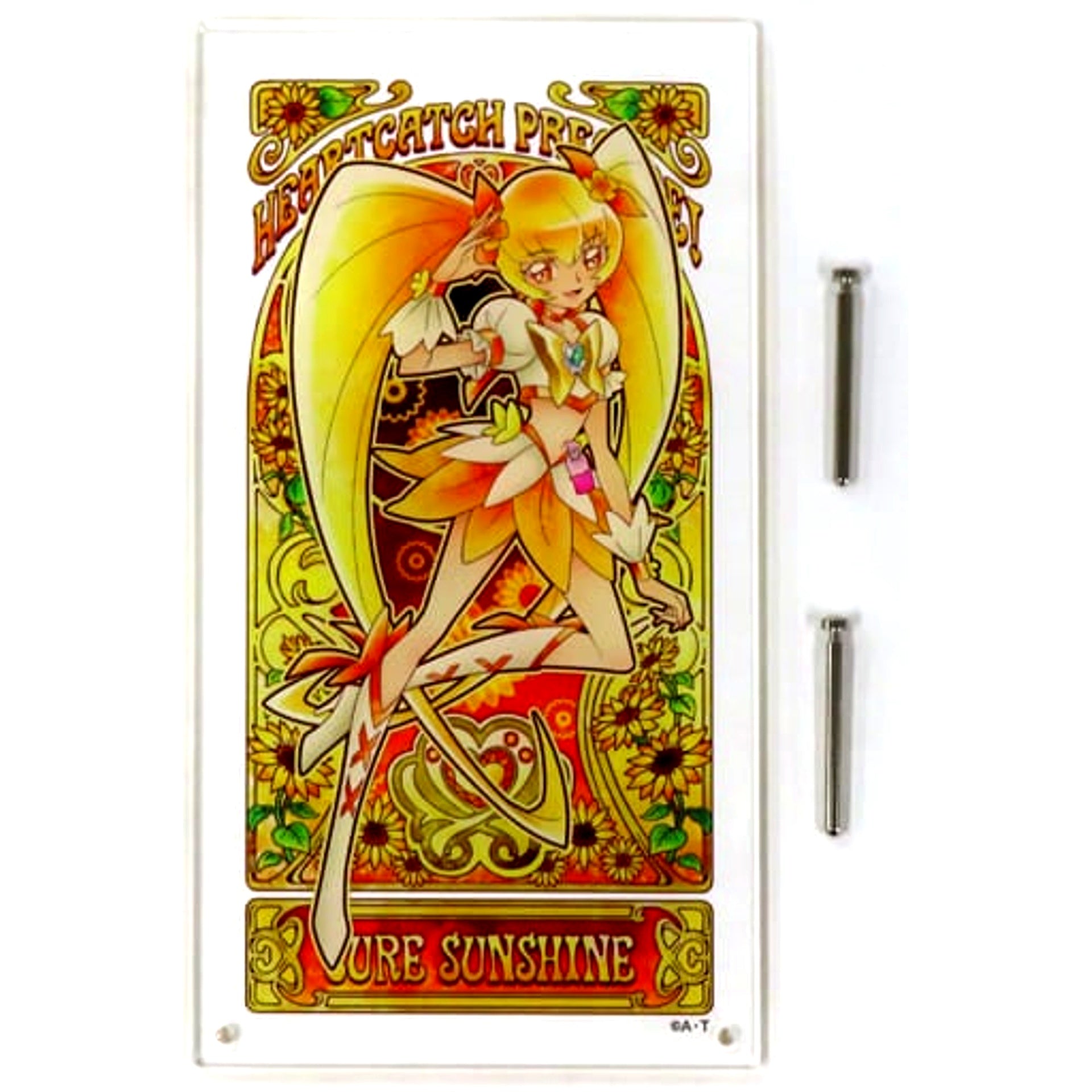 Cure Sunshine Heart Catch PreCure Acrylic Art Board open your heart [USED]
