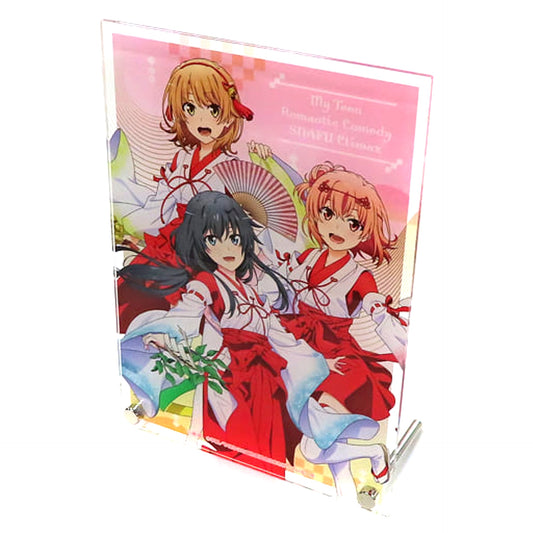 Yukino Yukinoshita and Yui Yuigahama and Iroha Isshiki My Teen Romantic Comedy SNAFU Climax Mikagura Sanso in atre Akihabara Acrylic Plate [USED]