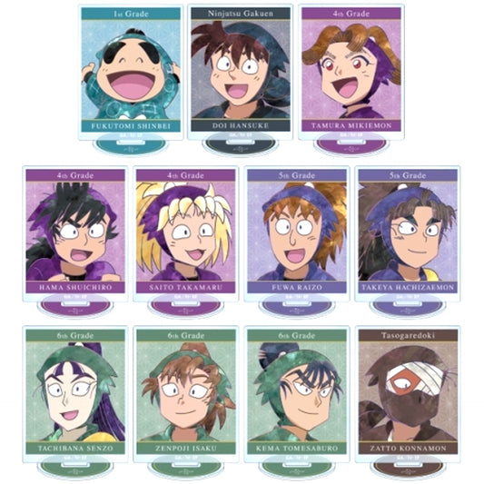Set of 11 Nintama Rantaro Trading Ani-Art Vol. 2 Acrylic Stand Ver. B [USED]
