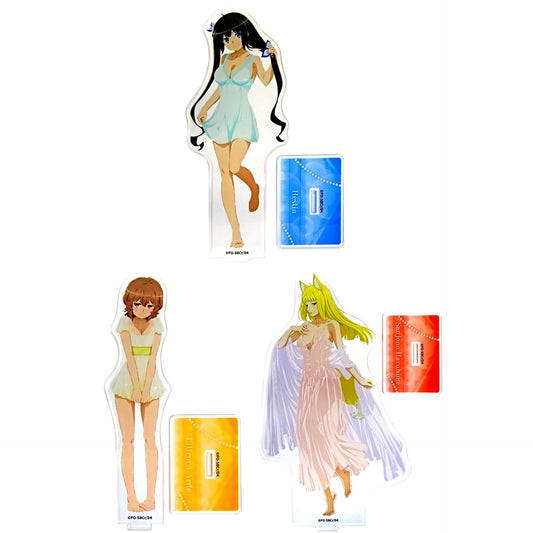 Set of 3 DanMachi IV BIG Acrylic Stand DMM Scratch! C Prize [USED]