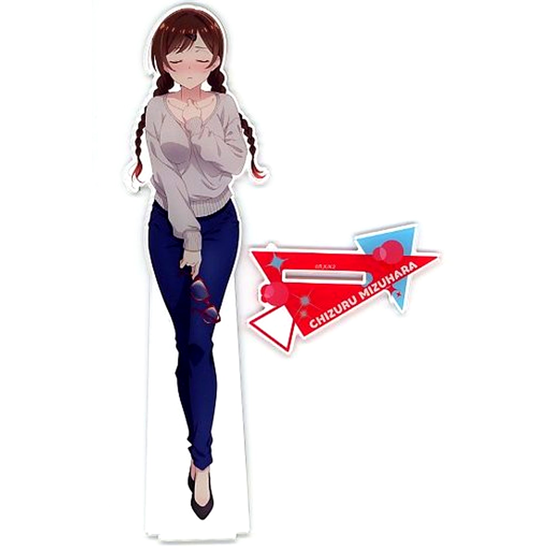 Chizuru Mizuhara Stretching Illustration Acrylic Figure L Rent-A-Girlfriend [USED]
