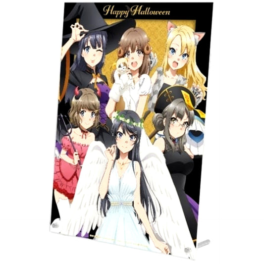 Group Halloween 2022 Ver. Illustration A4 Acrylic Panel Rascal Does Not Dream of Bunny Girl Senpai [USED]
