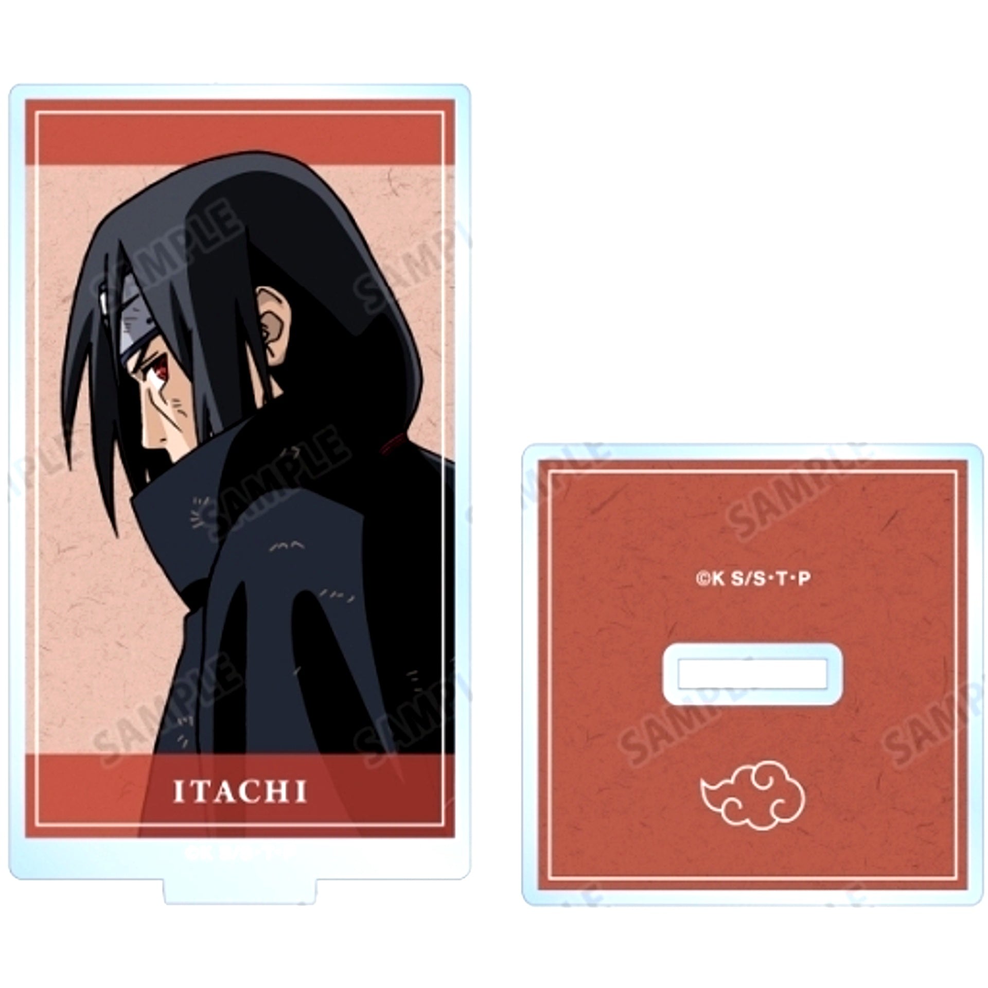 Itachi Uchiha Fighting Backs Ver. Illustration Naruto Shippuden Trading Acrylic Stand [USED]