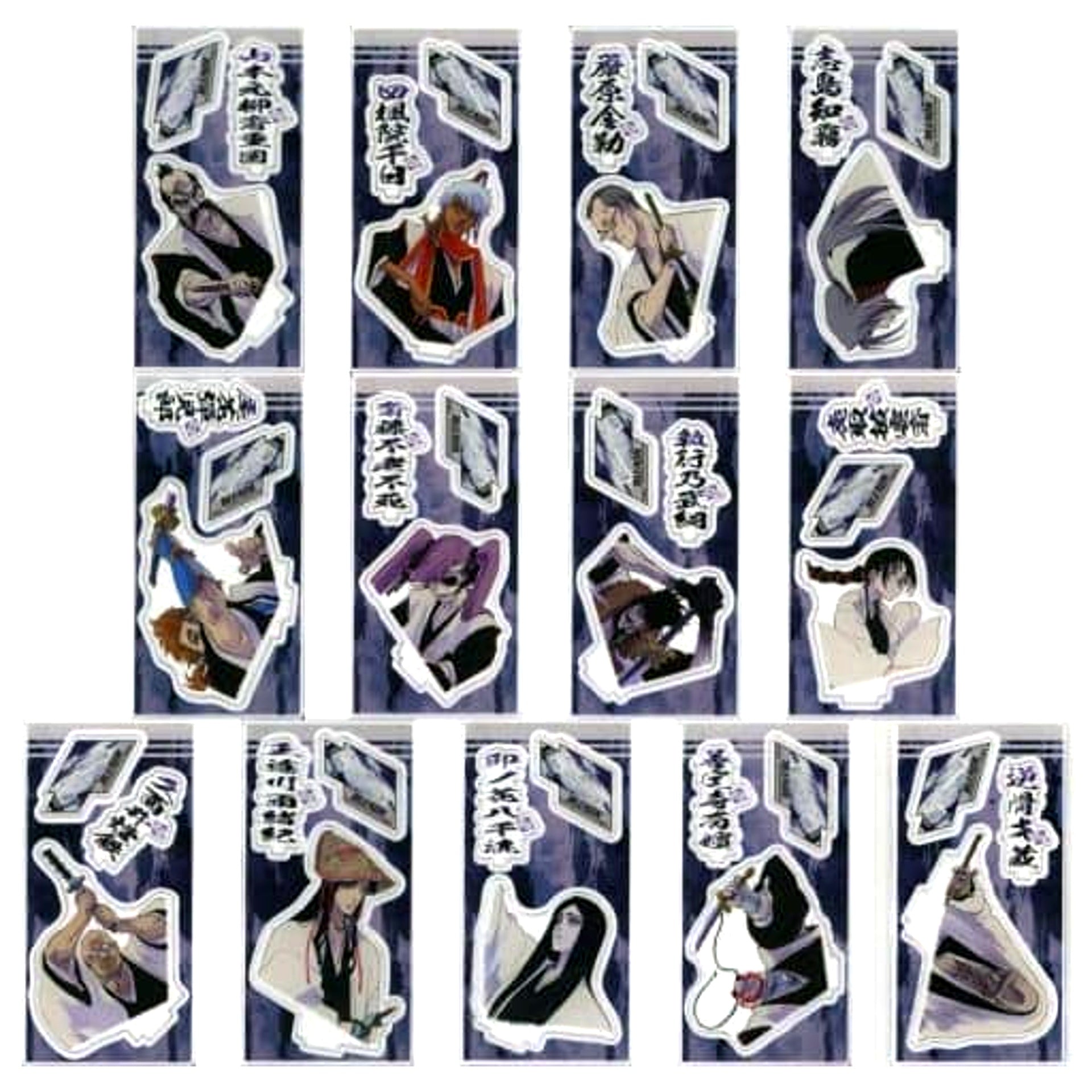 Assorted BLEACH Acrylic Figure Collection Original Gotei 13 Set of 13 [USED]