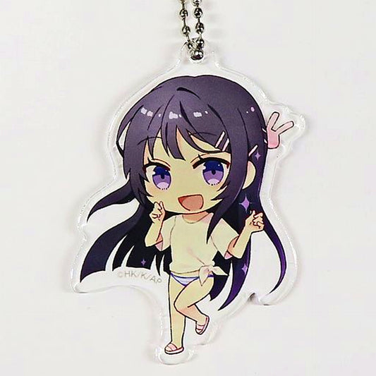 Mai Sakurajima SD Rascal Does Not Dream of Bunny Girl Senpai x Don Quijote Acrylic Keychain [USED]