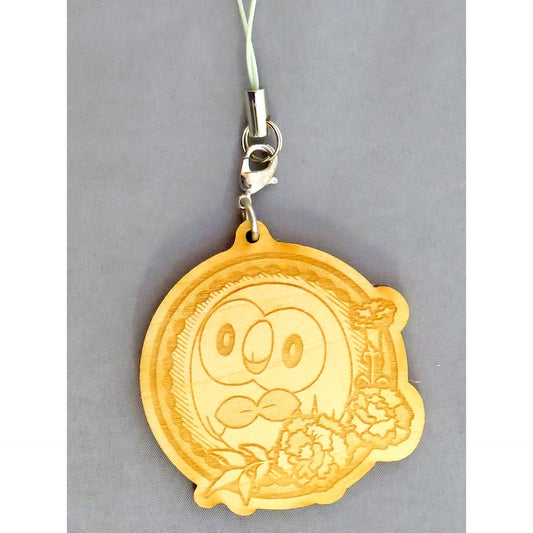 Rowlet Pokemon Wood Strap Collection MOKUROH'S GARDEN Pokemon Center Limited [USED]