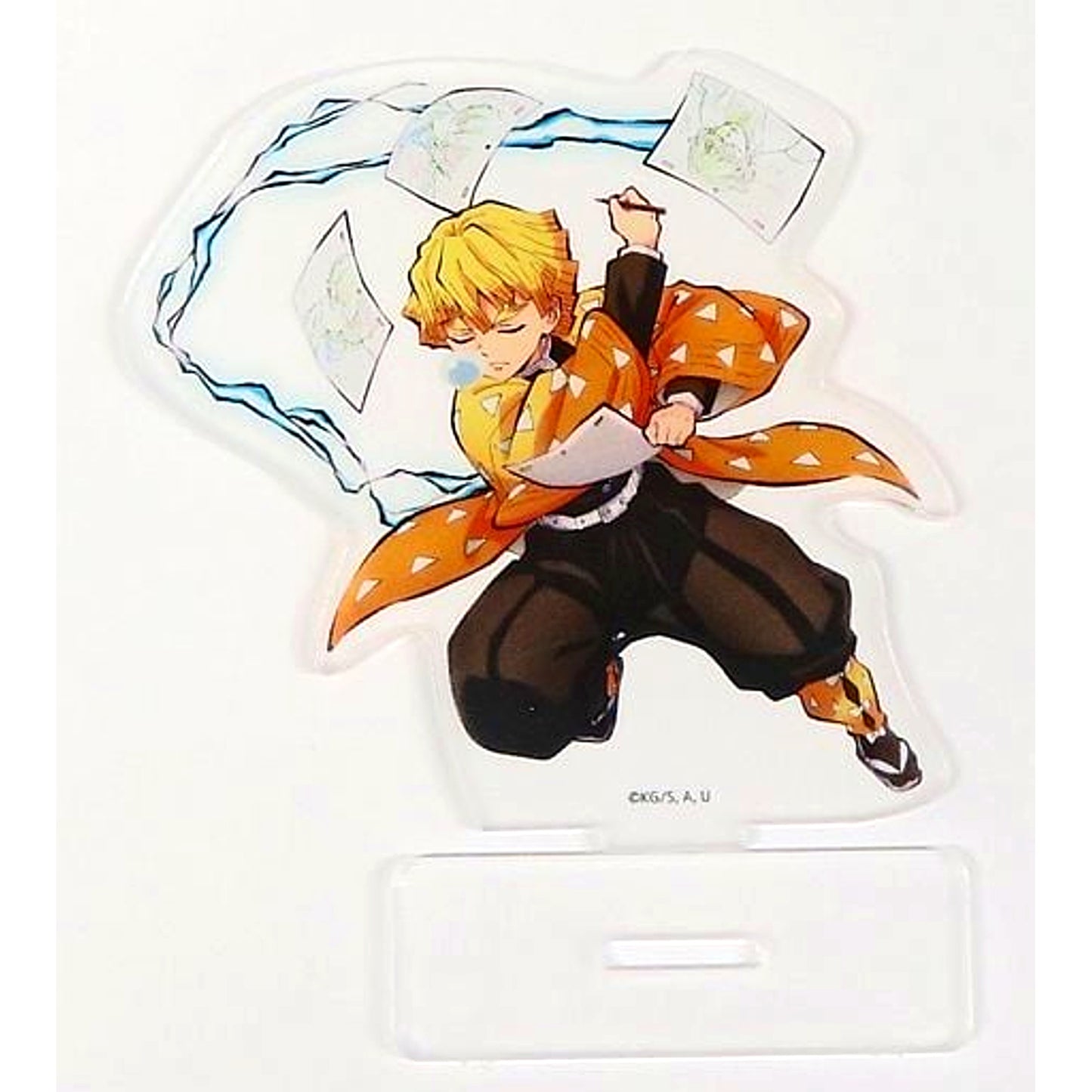 Single Item Zenitsu Agatsuma Acrylic Stand Demon Slayer: Kimetsu no Yaiba South Korea Gyeonggi-do Anime Game Festival - AGF - 2022 Goods [USED]