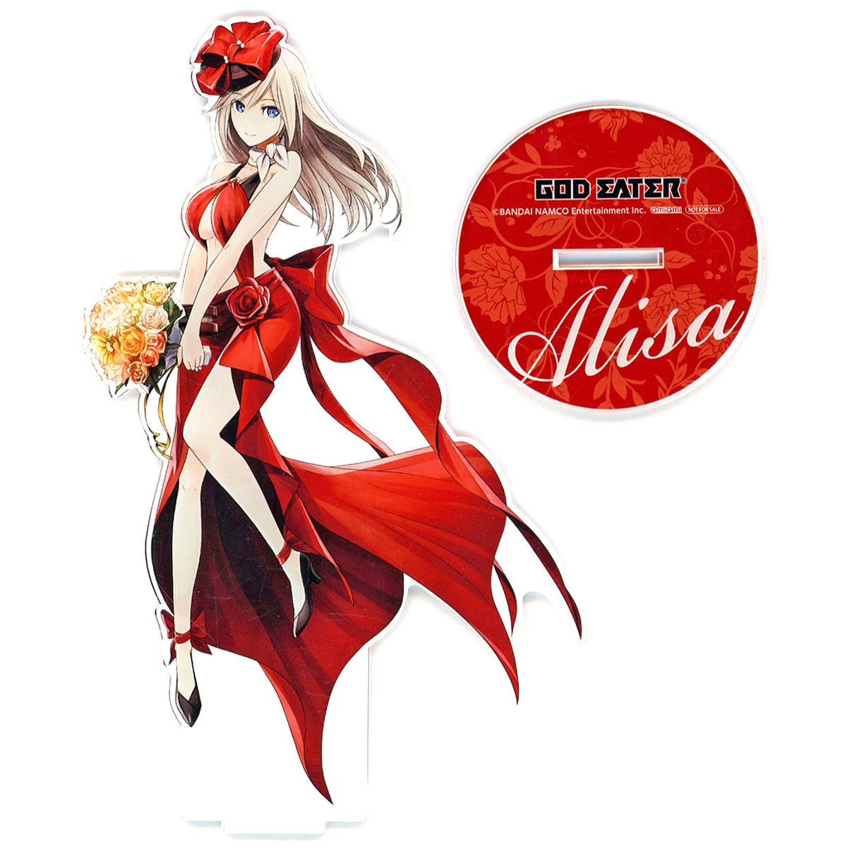 Alisa Illinichina Amiella Crimson Anniversary Dress Ver. GOD EATER 1/7 Pre-painted Complete Figure AmiAmi Limited Bonus Acrylic Figure Stand [USED]