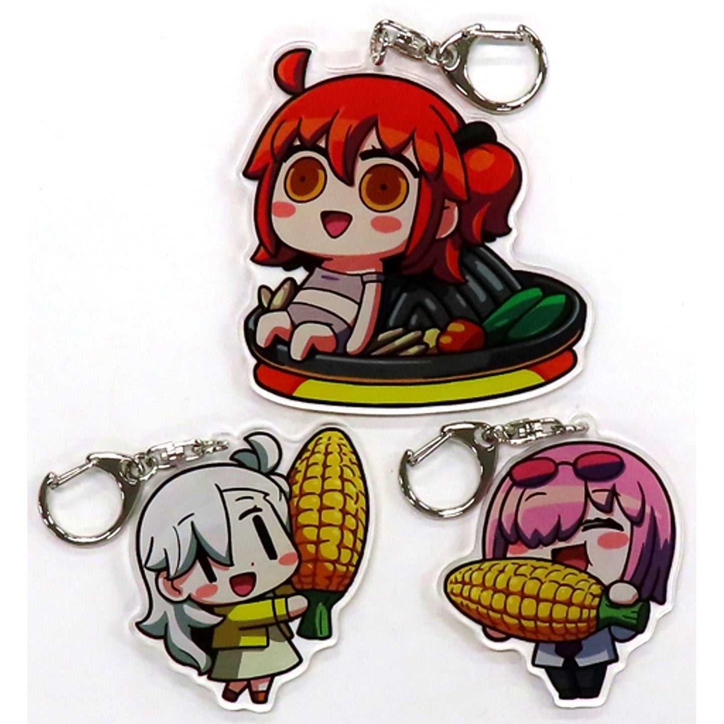 Female Protagonist & Olga Marie & Mash Hokkaido Regional Illustration Acrylic Charm Set Fate/Grand Order Winter Party 2022-2023 [USED]