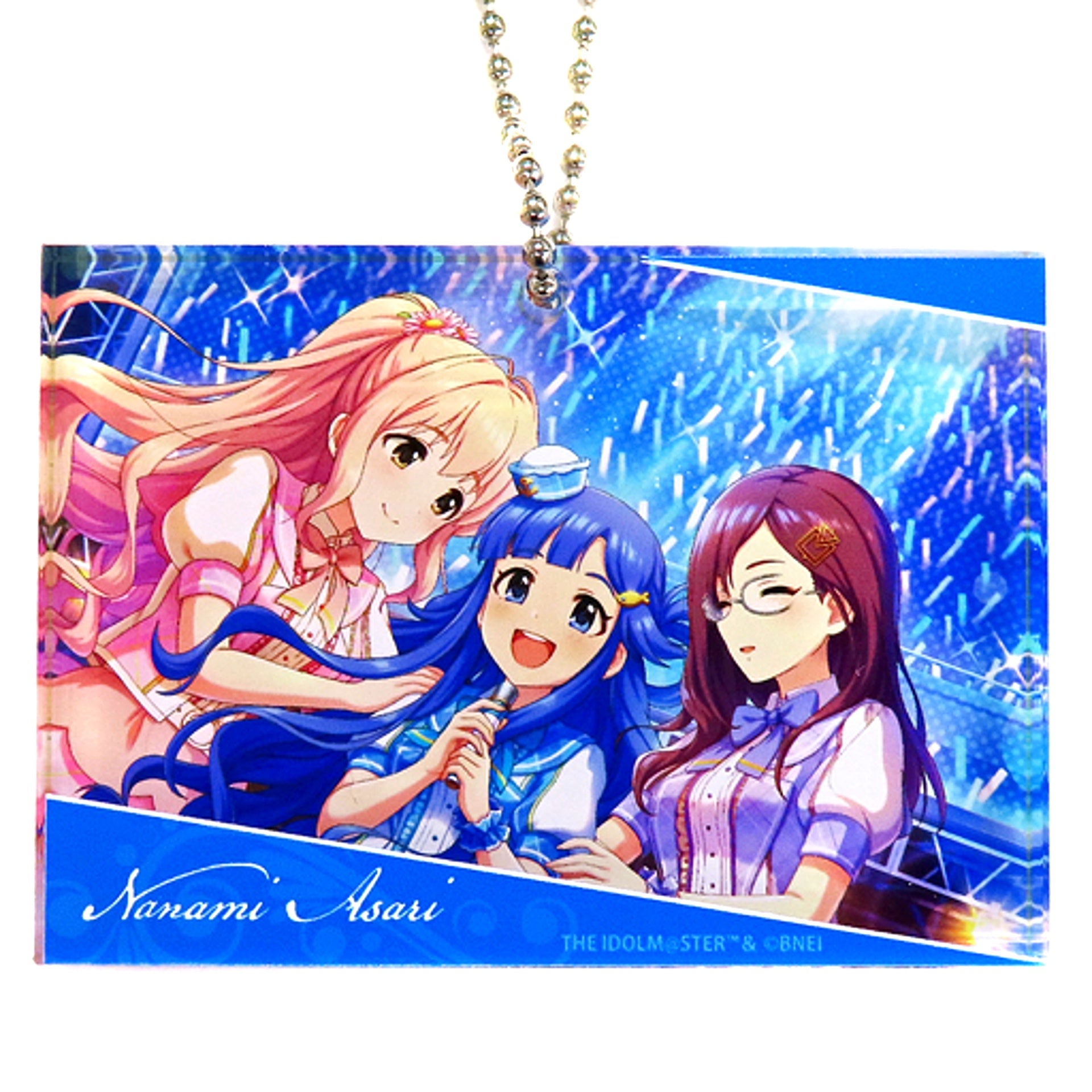 Nanami Asari THE IDOLM@STER Cinderella Girls Trading Acrylic Block Keychain Second Half Period Collabo Cafe powered by Animax Cafe+ [USED]