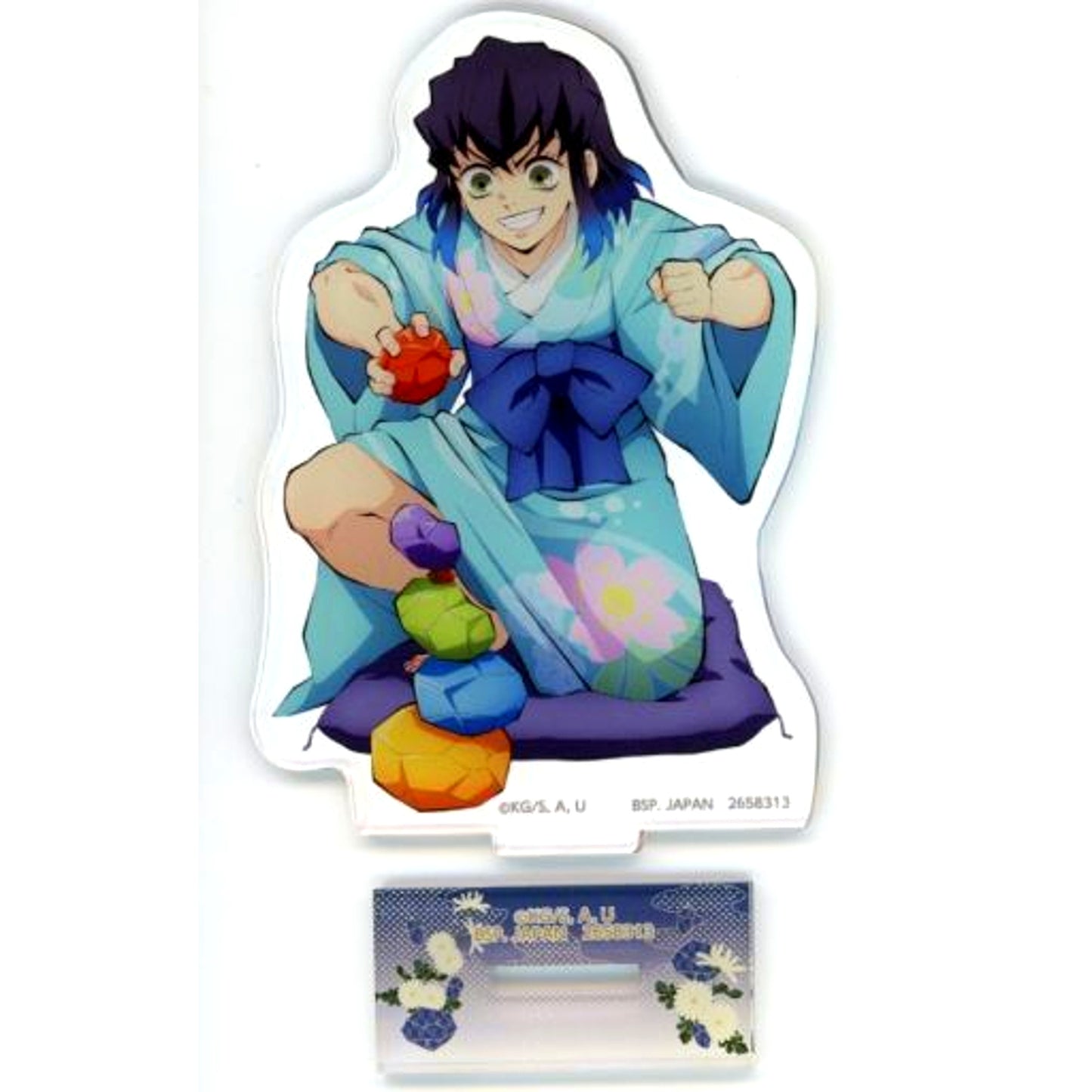Inosuke Hashibira Acrylic Plate with Stand Chapter 4 in Namco Demon Slayer [USED]