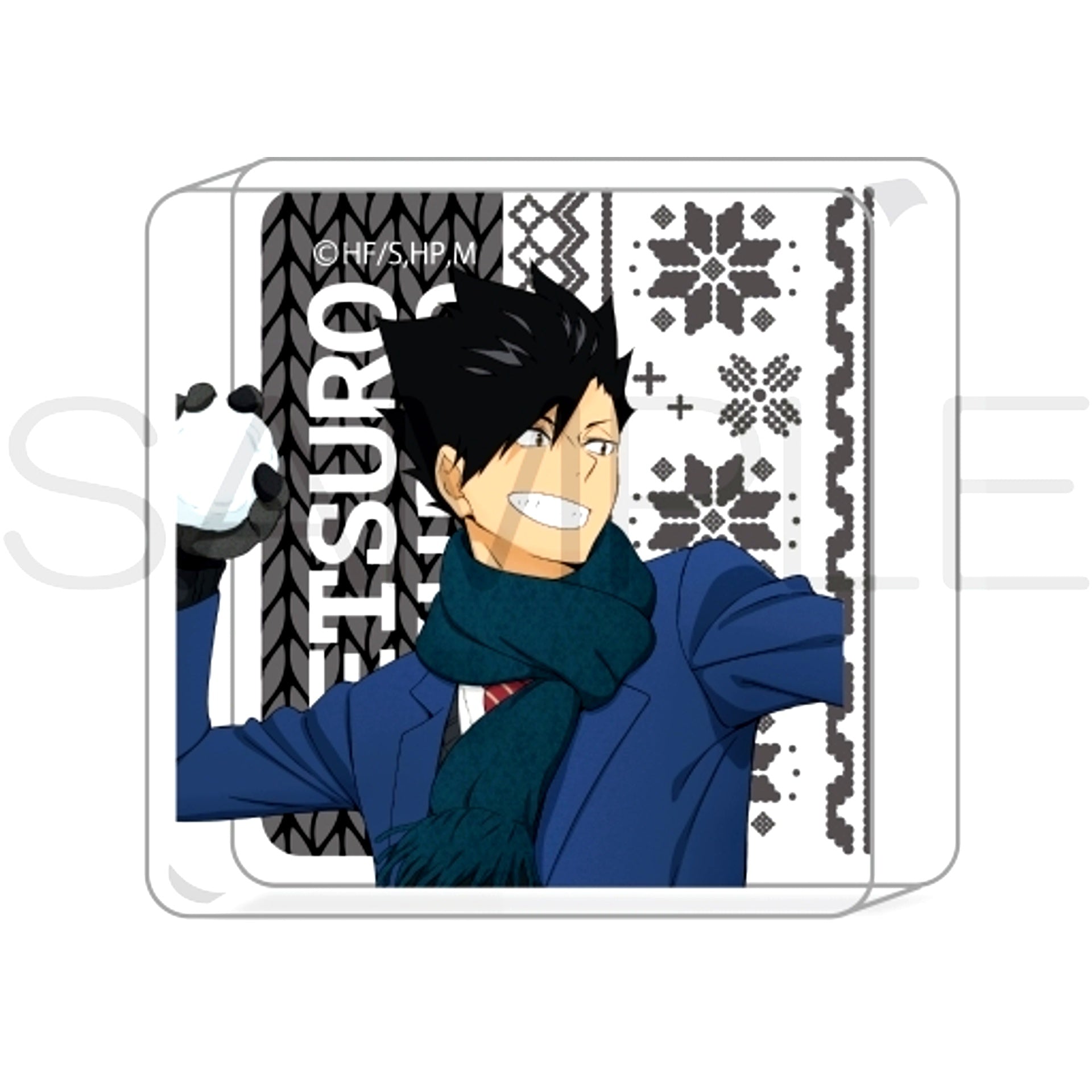 Tetsuro Kuroo Snow Play Ver. Haikyu!! Mini Acrylic Block [USED]