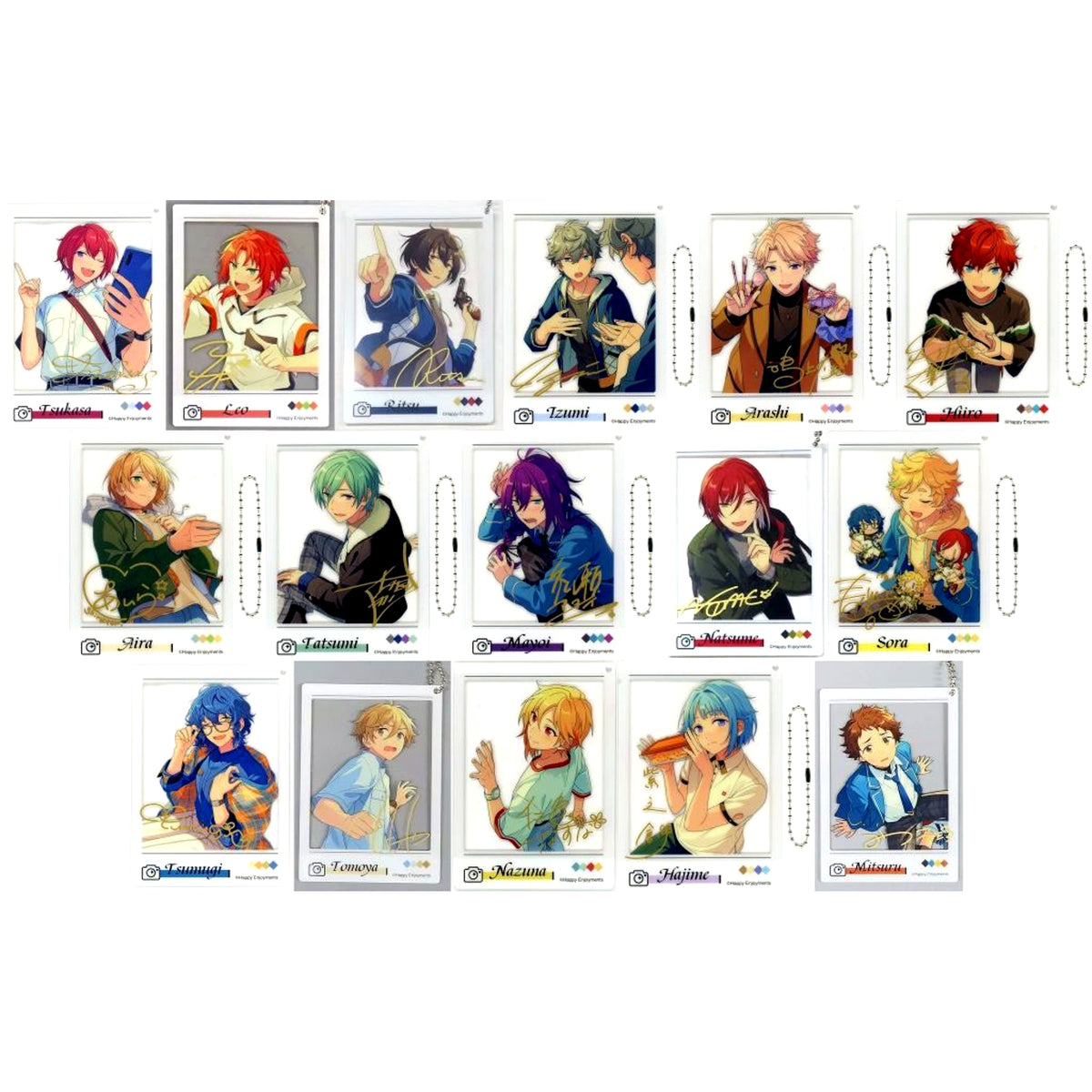 Set of 16 Ensemble Stars!! Encounter Cheki Style Acrylic Keychain B Box China Limited [USED]