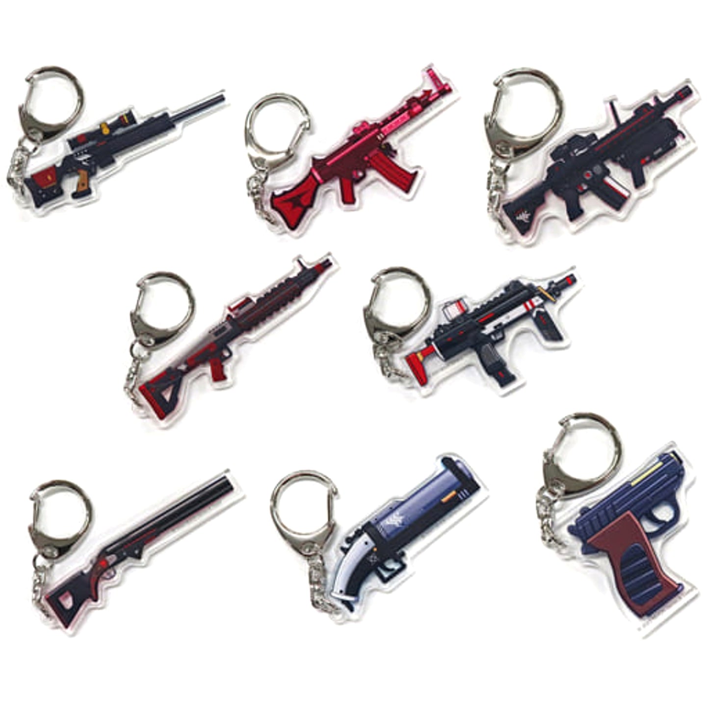 Blue Archive Haruna Kurodate & Others All 8 Types Set Weapon Acrylic Keychain Collection Pop Up Shop in Atre Akihabara Limited Keychains [USED]