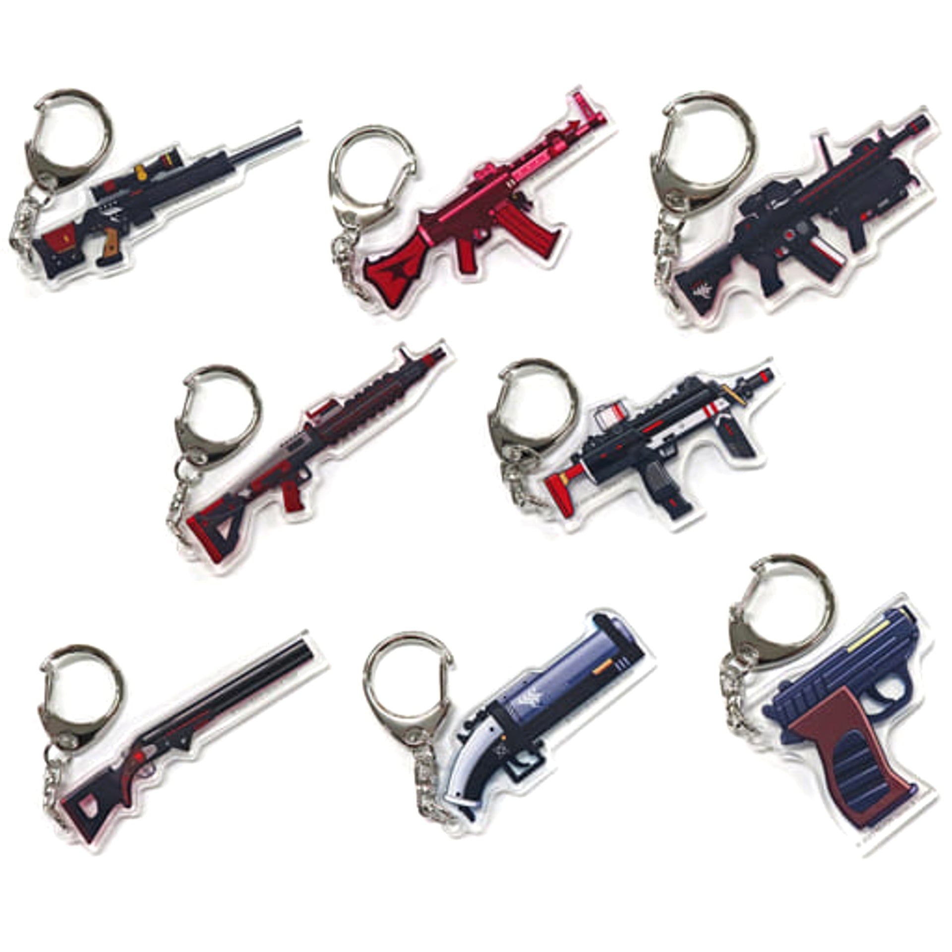 Blue Archive Haruna Kurodate & Others All 8 Types Set Weapon Acrylic Keychain Collection Pop Up Shop in Atre Akihabara Limited Keychains [USED]