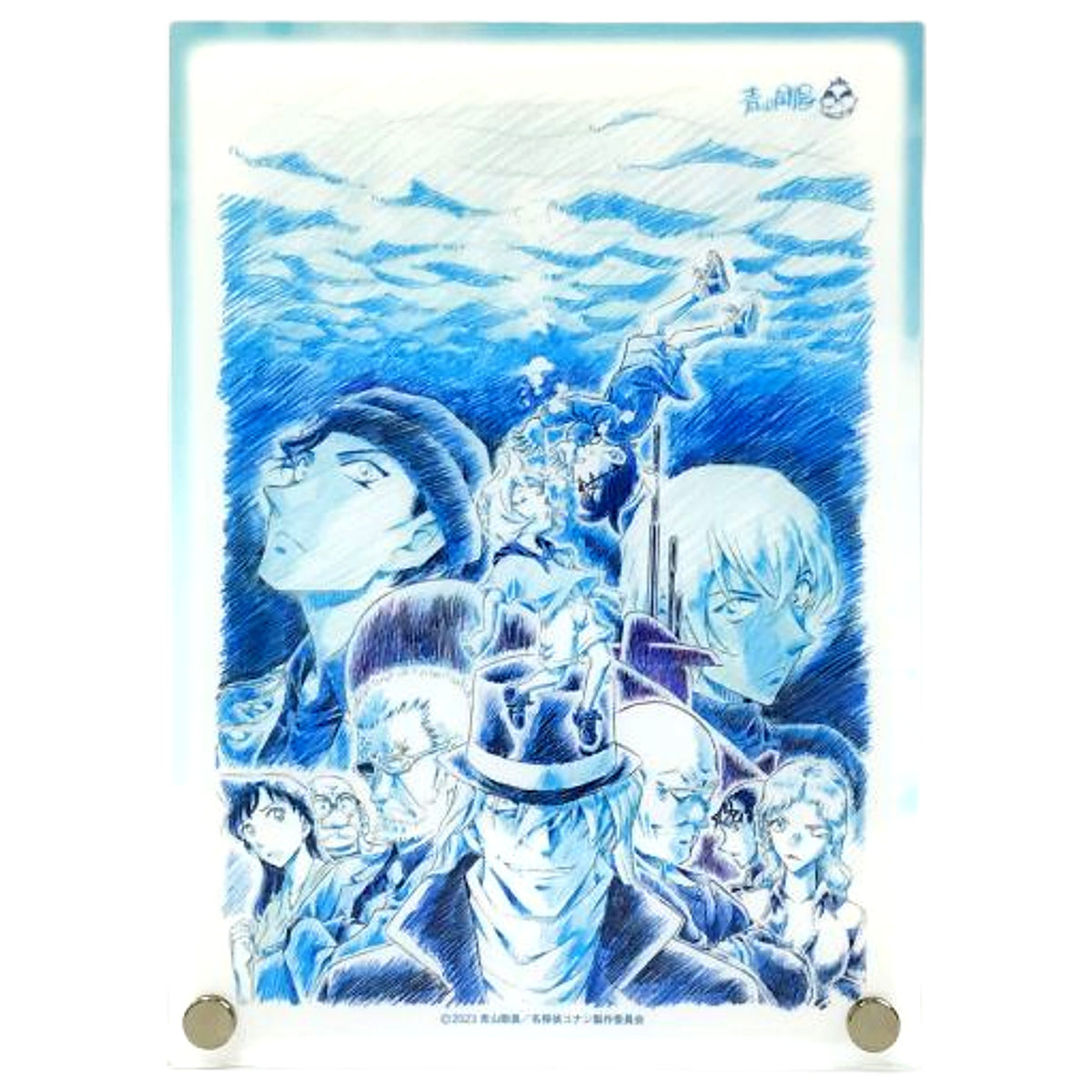 Conan Edogawa & Others Detective Conan: Black Iron Submarine Teaser Poster Aurora Acrylic Board [USED]