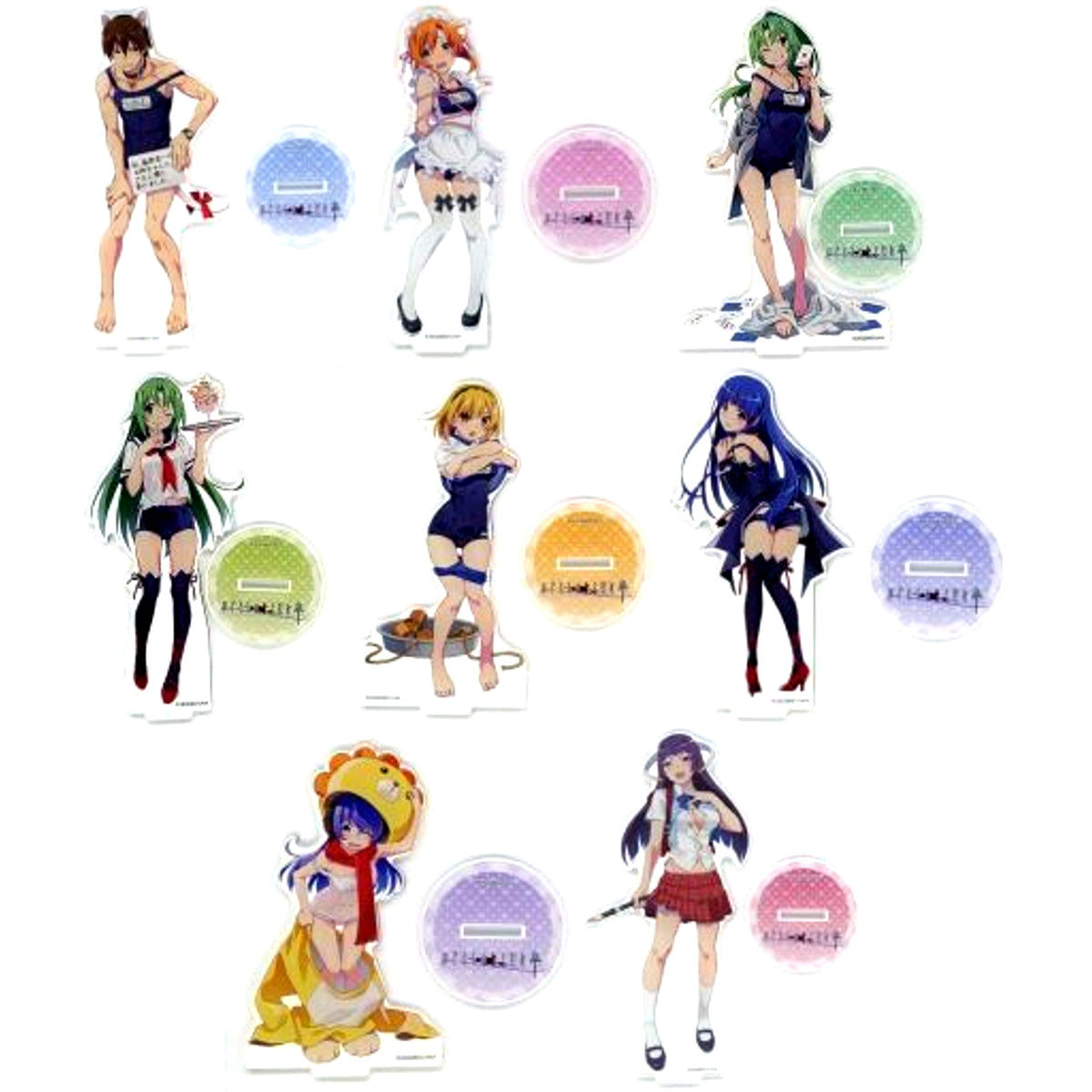 Set of 8 D Prize Higurashi When They Cry Sotsu Acrylic Stand Web Kuji Vol.6 After Batsu Game Party [USED]