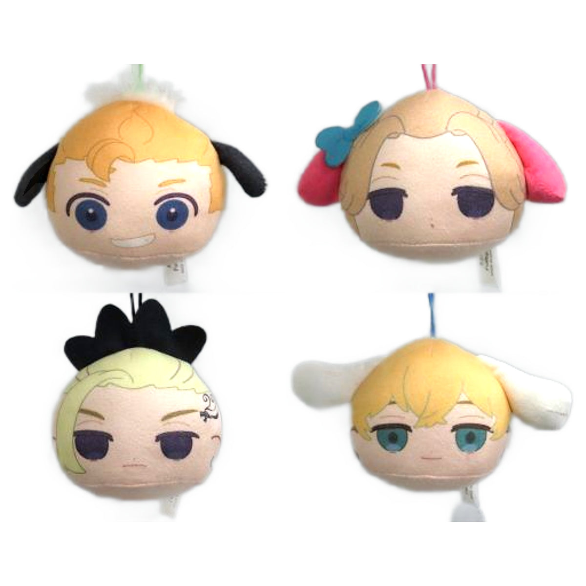 Tokyo Revengers X Sanrio Characters Manjiro Sano & Others Face Mascot 1 All 4 Types Set Keychains [USED]